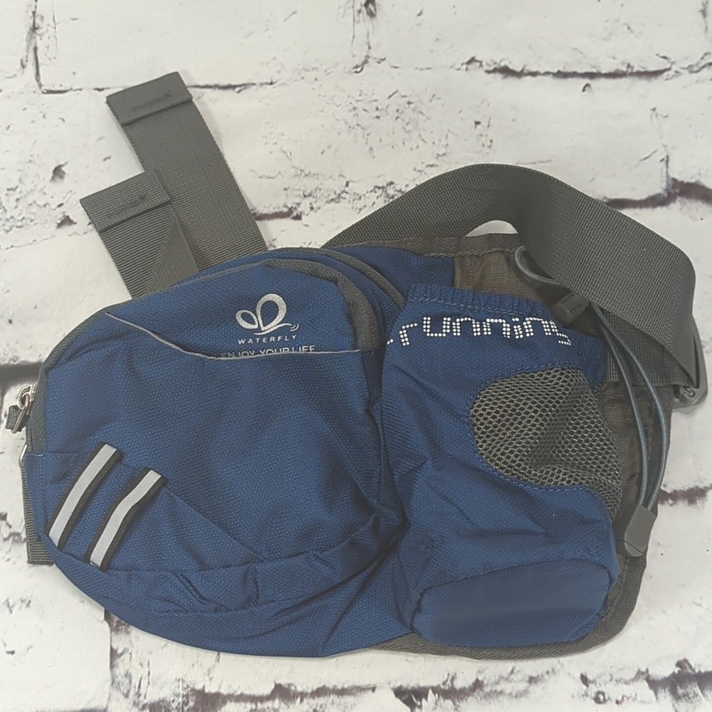 Waterfly EnJoy Your LIfe Blue Fanny Pack Waist‎ Pouch Sling Pack